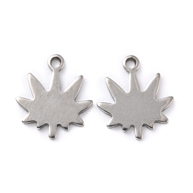 201 Stainless Steel Charms, Maple Leaf