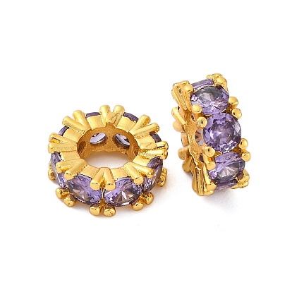 Большое отверстие кольца из латуни микро проложить кубического циркония шарики прокладки