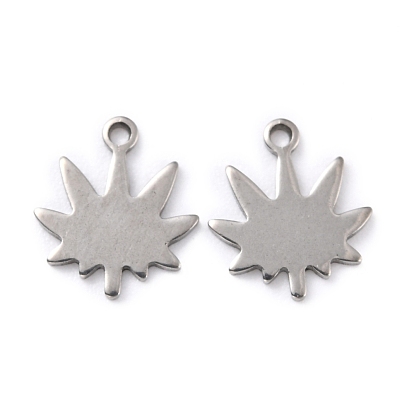 201 Stainless Steel Charms, Maple Leaf