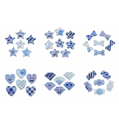 Прозрачные смолы кабошоны, с блестка