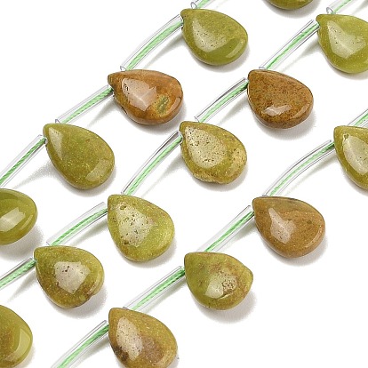 Естественный зеленый опал бисер нитей, слеза, Топ пробуренной