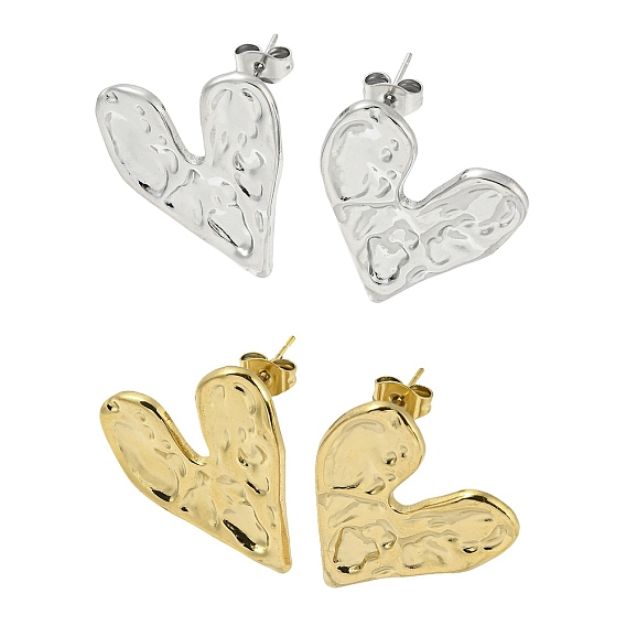 304 из нержавеющей стали серьги, сердце