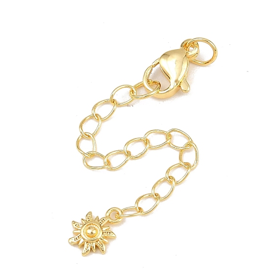 Латунь заканчивается цепью, солнце, застежка из нержавеющей стали