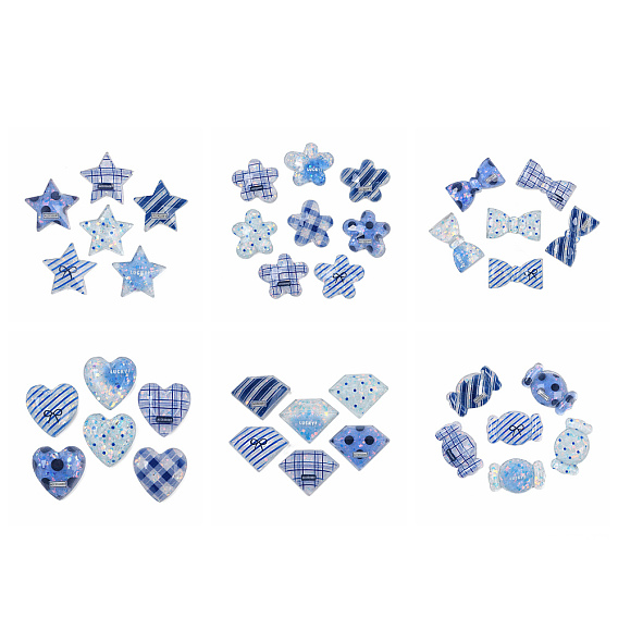 Прозрачные смолы кабошоны, с блестка