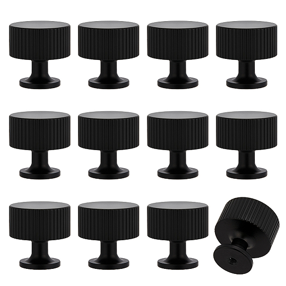 Round Aluminum Alloy Cabinet Knob with Mounting Screw, Drawer Pull for Cabinets & Furniture