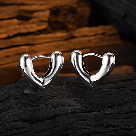 925 Silver Retro V-shaped Earrings - Elegant, Sterling Silver, Classic, Minimalist