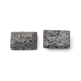 Maillons multibrins en pierre de lave naturelle, rectangle