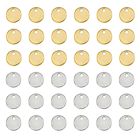200 шт. 2 цвета 201 штампованные из нержавеющей стали пустые бирки-подвески, плоско-круглые
