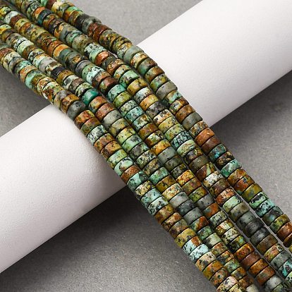 Бусы натуральная африканская бирюза (яшма), диск, Heishi бусы