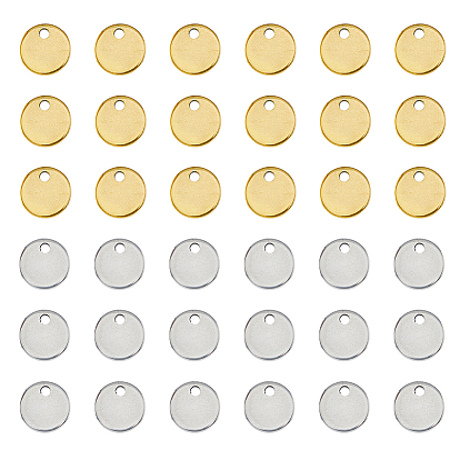 200 шт. 2 цвета 201 штампованные из нержавеющей стали пустые бирки-подвески, плоско-круглые