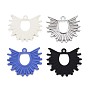 Rack Plating Spray Painted Alloy Pendants, Cadmium Free & Lead Free, Fan