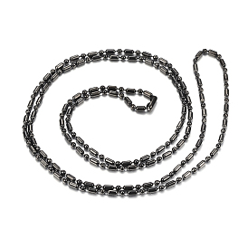 304 ожерелья из шариковой цепи из нержавеющей стали, овальные и круглые