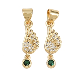 Латунные микро проложить кубического циркония подвески, крыло