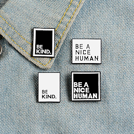 Be a Good Person Cartoon Sticky Notes & Letter Pin Badge Set