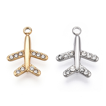 304 прелести нержавеющей стали, ручная полировка, со стразами, очарование самолета