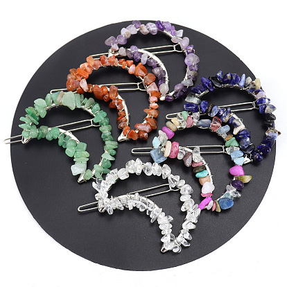 Заколки для волос из сплава, С камнями, аксессуары для волос для женщин и девочек, луна