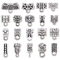 190 pcs 19 styles bélières en alliage de style tibétain