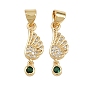 Латунные микро проложить кубического циркония подвески, крыло