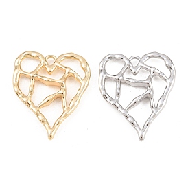 Подвески из сплава на день святого валентина, полые прелести сердца, без кадмия, без никеля и без свинца