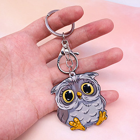 Cute owl key chain wisdom symbol animal key chain element party holiday gift