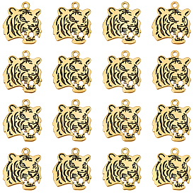 30 шт. Подвески из сплава в тибетском стиле, тигр