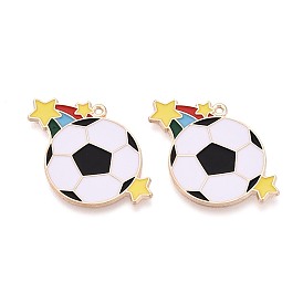 Подвески из эмали и сплава, прелести футбола, золотые