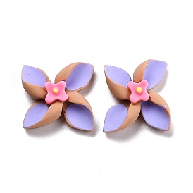 Opaque Resin Cabochons, for DIY Decoration, Flower