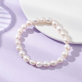 Браслеты из натуральных пресноводных бусин искусственного жемчуга для женщин, самородки