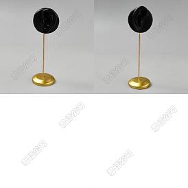 2 pièces 2 styles présentoirs à boucles d'oreilles en résine, avec une base en laiton, Support organisateur de bijoux en forme d'oreille pour le rangement des boucles d'oreilles