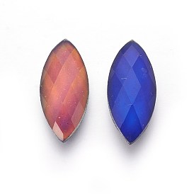 Faceted Glass Cabochons, Changing Color Mood Cabochons, Horse Eye