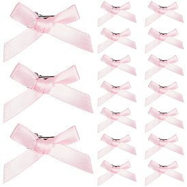 60шт. ленточные бантики-заколки для волос типа «крокодил», с железной заколкой для волос