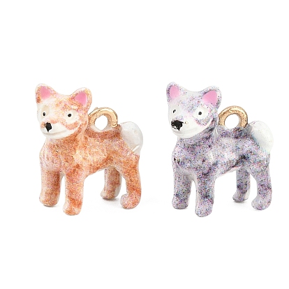 3Подвески из эмалевого сплава, собака прелести, золотые