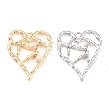 Подвески из сплава на день святого валентина, полые прелести сердца, без кадмия, без никеля и без свинца