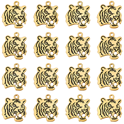 30 шт. Подвески из сплава в тибетском стиле, тигр