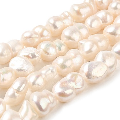 Natural Cultured Freshwater Pearl Beads Strands, Peanut