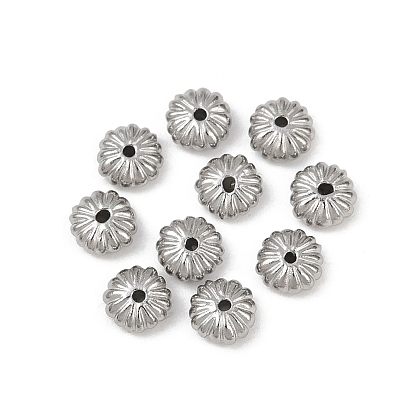 304 из нержавеющей стали бусы, полированный, цветок, анти-тускнение