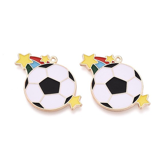 Подвески из эмали и сплава, прелести футбола, золотые