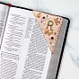 26 Letter Embroidery Corner Bookmarks, Personalized Hand Embroidered Bookmark, Flower Felt Triangle Corner Page Marker, for Book Reading Lovers Teachers, Square