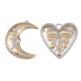 304 подвески из нержавеющей стали, ионное покрытие (ip), золотые и нержавеющая сталь цвет