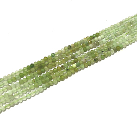 Brins naturels de perles de chrysoprase, ronde, facette