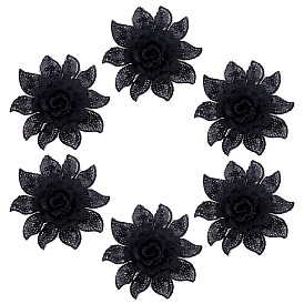 6 шт. полиэстеровая компьютерная вышивка ткань приклеиваемые/пришивные заплатки, аксессуары для костюма, аппликация, цветок