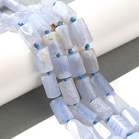 Natural Blue Lace Agate Beads Strands, Grade A, Column