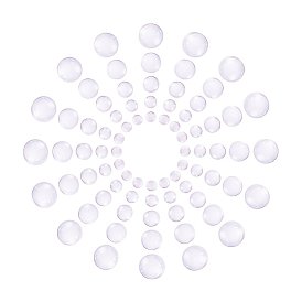 Прозрачные стеклянные кабошоны, полукруглые / купольные