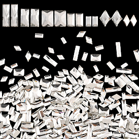 420 шт 7 стили стеклянные кабошоны со стразами, ногтей декоративные аксессуары