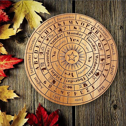 Деревянная маятниковая доска, деревянная гадальная доска для биолокации, для колдовства принадлежности для викканского алтаря, плоско-круглые