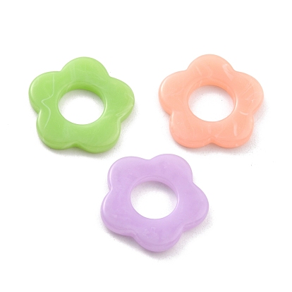 Des perles de résine opaques, Perles avec un grand trou   , fleur