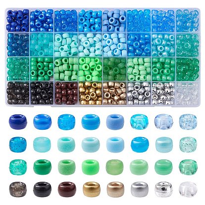 960Pcs 32 Style Transparent & Opaque Plastic Beads, Barrel