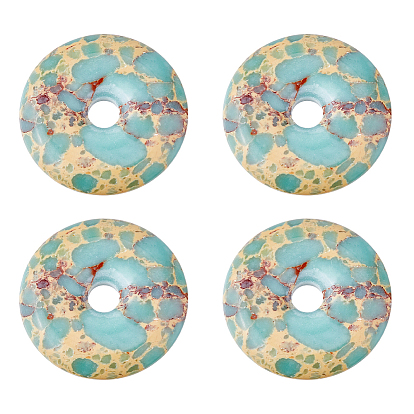 4 шт. подвески из синтетического камня Шоушань, подвески в виде пончиков/пи-дисков