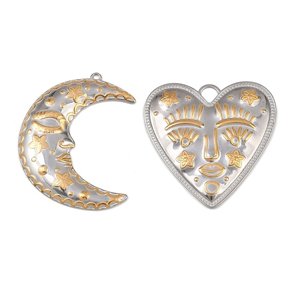 304 подвески из нержавеющей стали, ионное покрытие (ip), золотые и нержавеющая сталь цвет