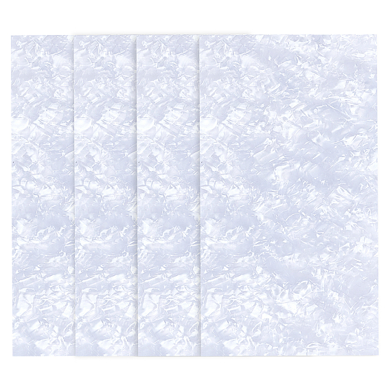 2 Sets Rectangle Celluloid Pearl Celluloid Guitar Head Veneer, Guitar Parts Accessories